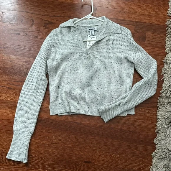 Gray cropped sweater - Picture 1 of 2